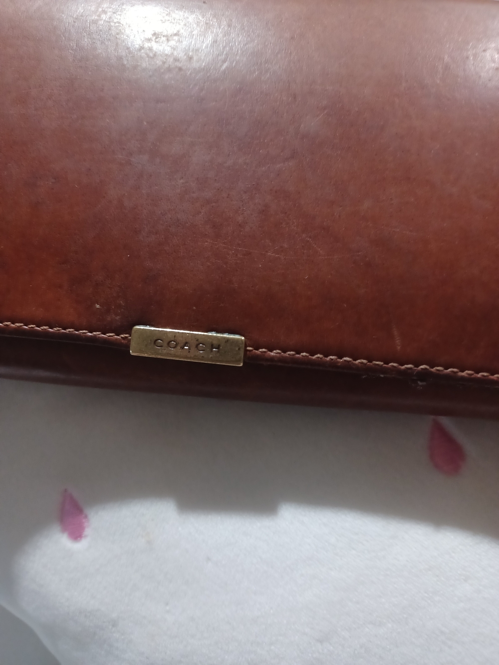 Vtg Coach Lexington Leather Long Continental Wallet with Gold Plaque - Picture 3 of 12